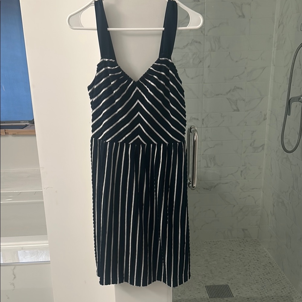 Black and White Striped Dress